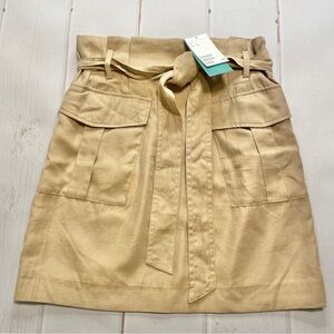NWT - H&M - Women’s Khaki Cargo Belted Skirt *